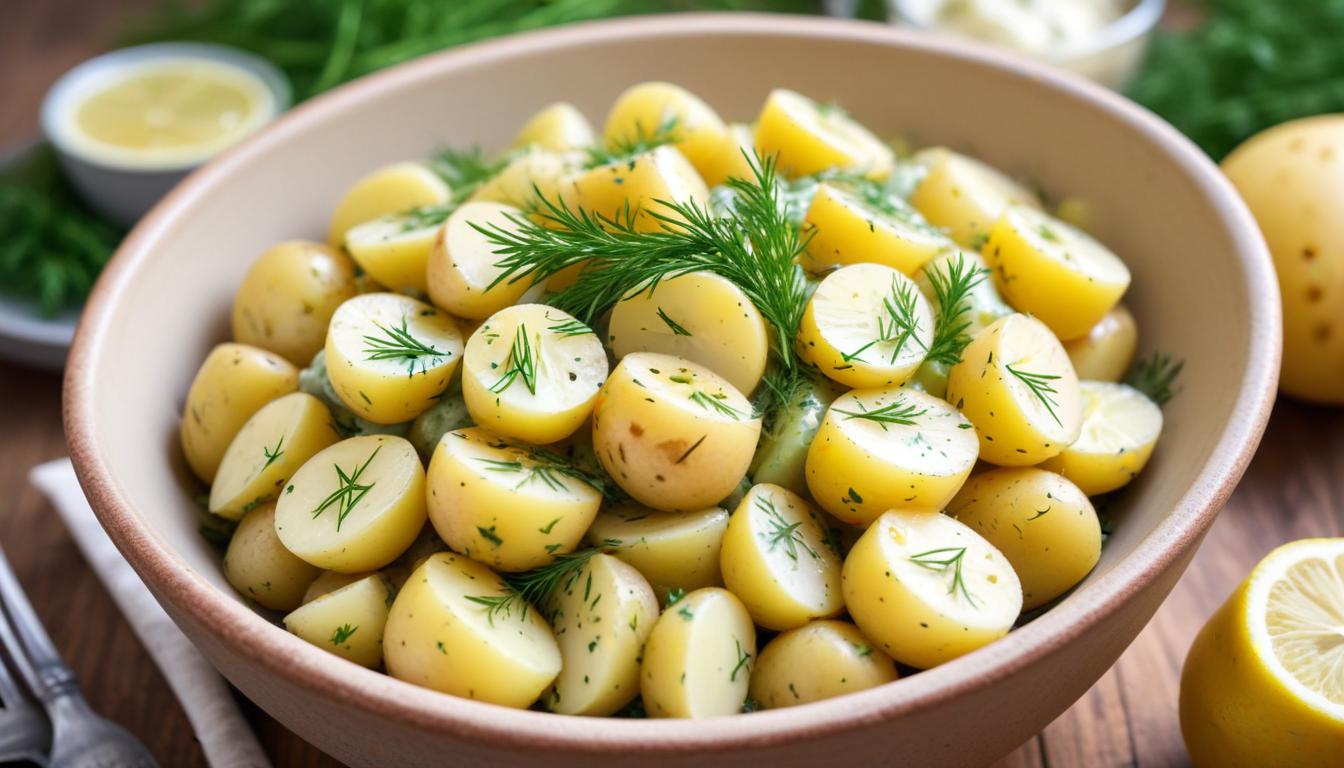 Ferahlatıcı Limonlu Dereotlu Patates Salatası