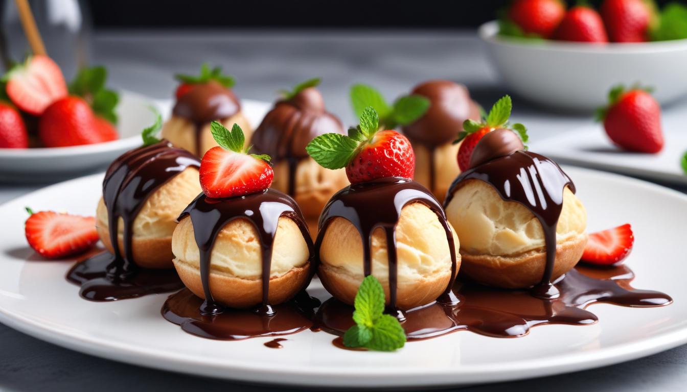 Pratik Çikolatalı Soslu Profiterol Tarifi